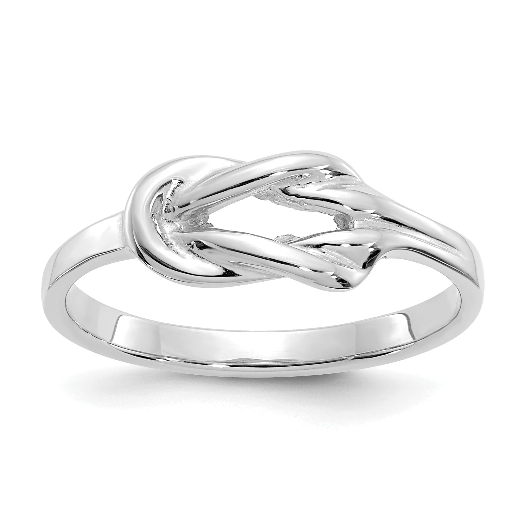 14K White Gold Freeform Knot Ring K4600W