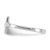 14k White Gold Sideways Cross Ring R1788
