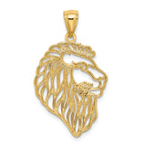 14K Diamond-Cut Lion Profile Pendant C4581