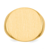 14k 21.0x21.5mm Closed Back Mens Signet Ring RS283