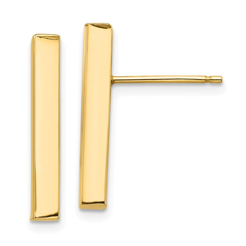 14k Polished 3x20mm Bar Post Earrings TF1379