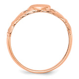 14k Rose Gold Polished Claddagh Ring K5933