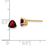 14k 5mm Trillion Garnet Post Earrings XE93GA