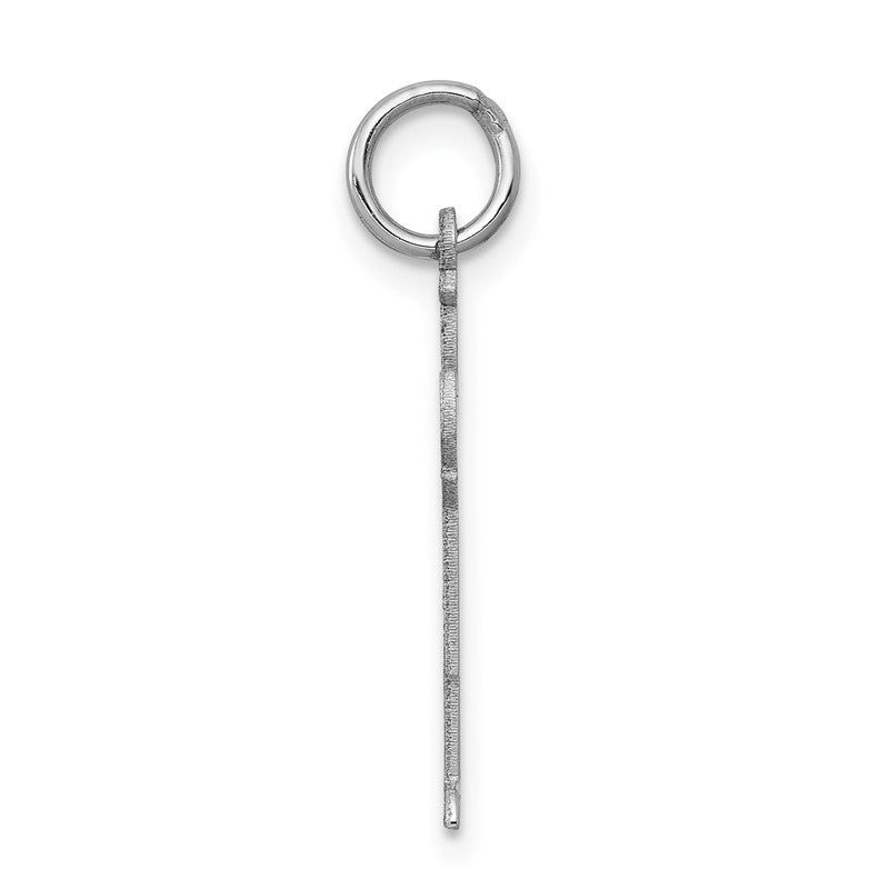 14k White Gold The Kids Small Heart Shirt Boy Engravable Kiss Charm XK1145W