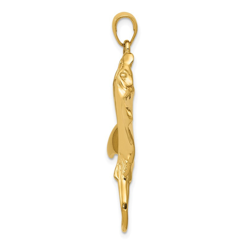 14k Large Manta Ray Pendant K2929