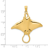 14k Large Manta Ray Pendant K2929