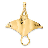14k Large Manta Ray Pendant K2929