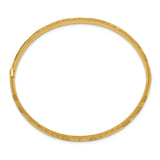 14k 3/16 Laser-Cut 5.00mm Hinged Oval Bangle Bracelet LZ3/16