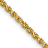 14K 14 inch 2.1mm Spiga with Lobster Clasp Chain PEN13