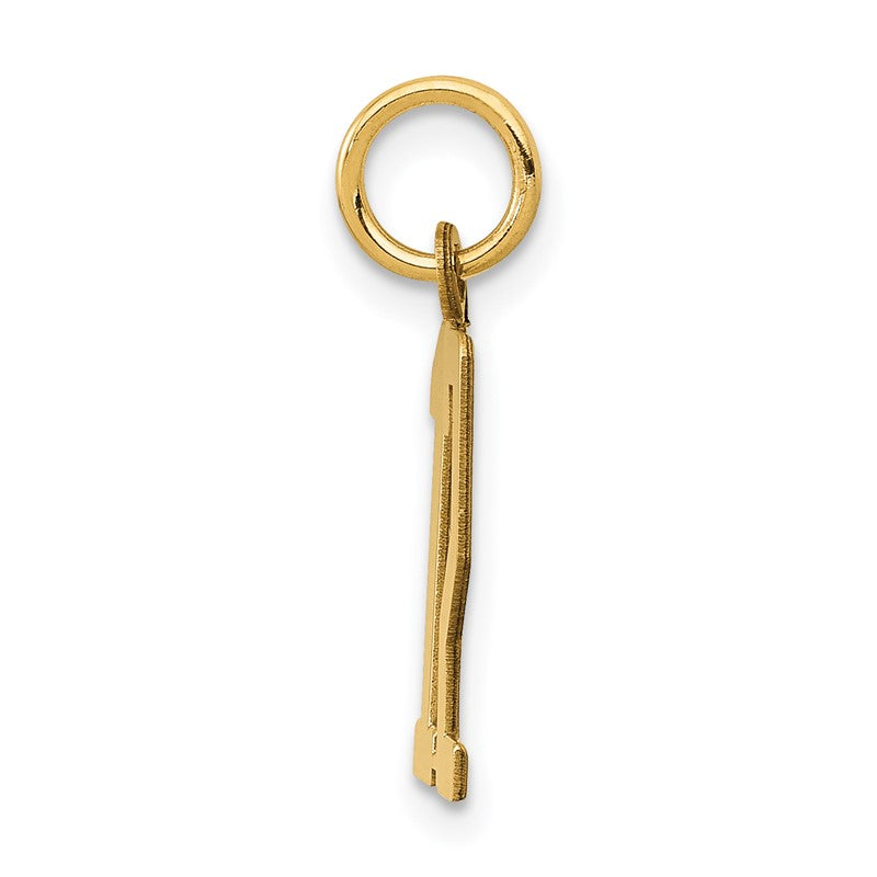 14k Small Elongated Number 12 Charm LES12