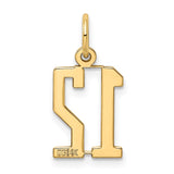 14k Small Elongated Number 12 Charm LES12