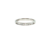 14K White Gold Channel Set Diamond Wedding Band 0.24 CTW