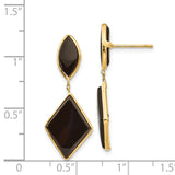 14k Black Onyx Dangle Post Earrings XY812