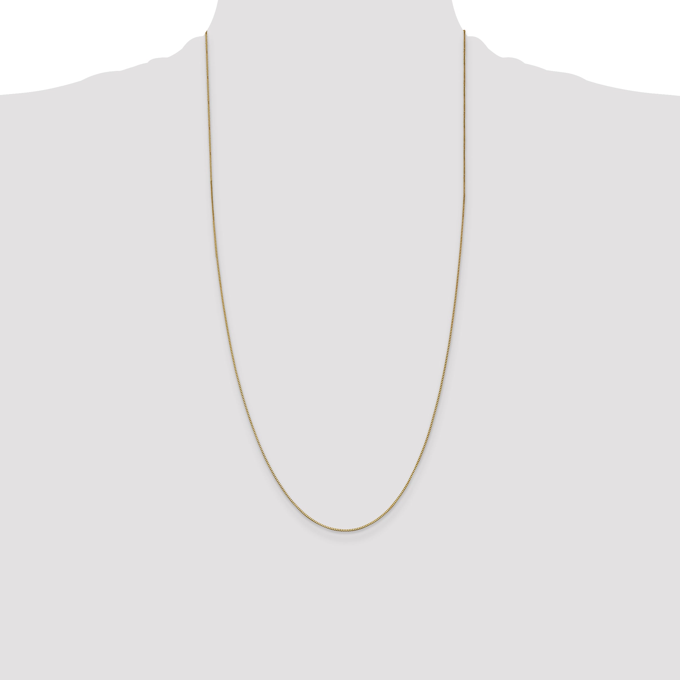 14K 14 inch .7mm Box with Lobster Clasp Chain BOX075