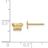 Inverness 14k 7mm Butterfly Post Piercing Earrings 269E