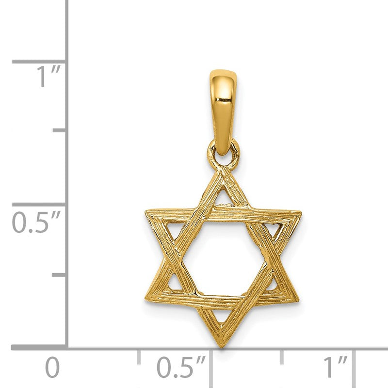 14K Star of David Pendant K531