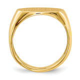 14k 15.0x9.0mm Open Back Signet Ring RS248