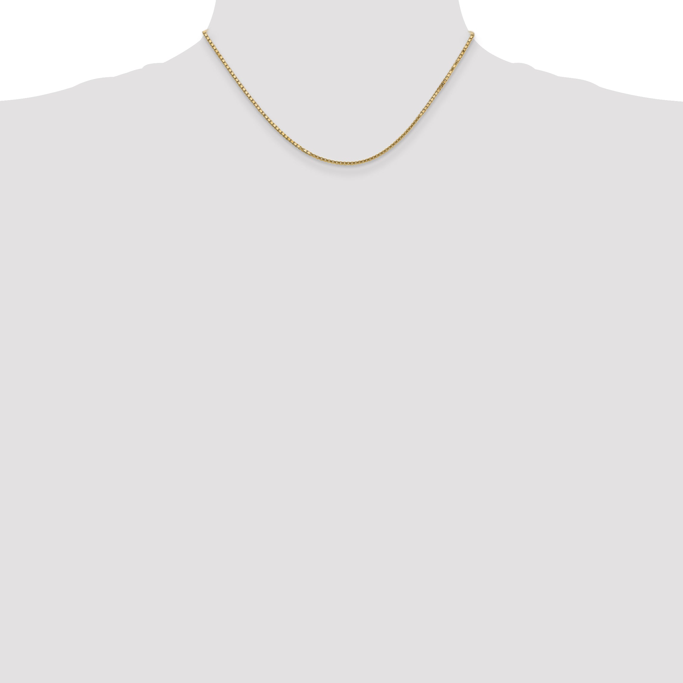 14K 26 inch 1.5mm Box with Lobster Clasp Chain BOX150