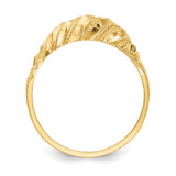 14K Diamond-cut Dome Ring K3882