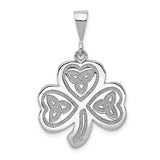 14k White Gold Trinity Clover Pendant K2742
