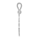 14k White Gold Trinity Clover Pendant K2742