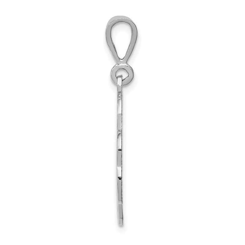 14k White Gold Trinity Clover Pendant K2742