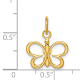 14k Butterfly Pendant K6412