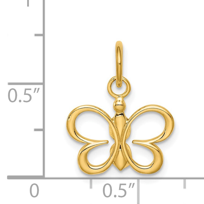 14k Butterfly Pendant K6412