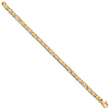 14K 18 inch 4.3mm Hand Polished Fancy Link with Fancy Lobster Clasp Chain LK670