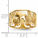 14k Lucky Symbols Cut Out 9mm Band R646