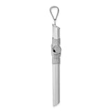 14K White Gold with Center Wrap Tube Cross Pendant K6195