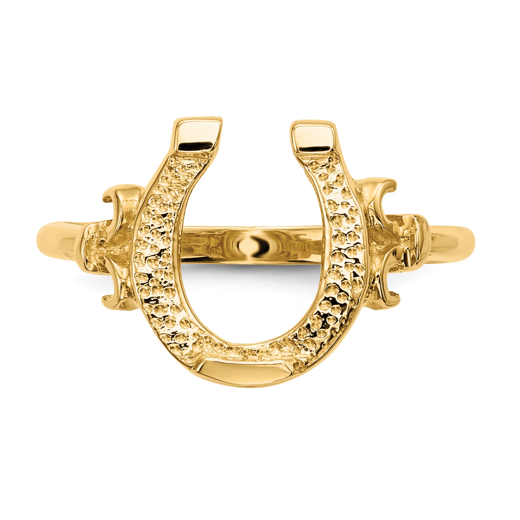14k Polished Horseshoe Ring R644