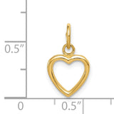 14K Polished Cut-out Heart Pendant C2152