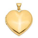 14k Polished Domed 21mm Heart Family Locket Holds 4 Photos XL227