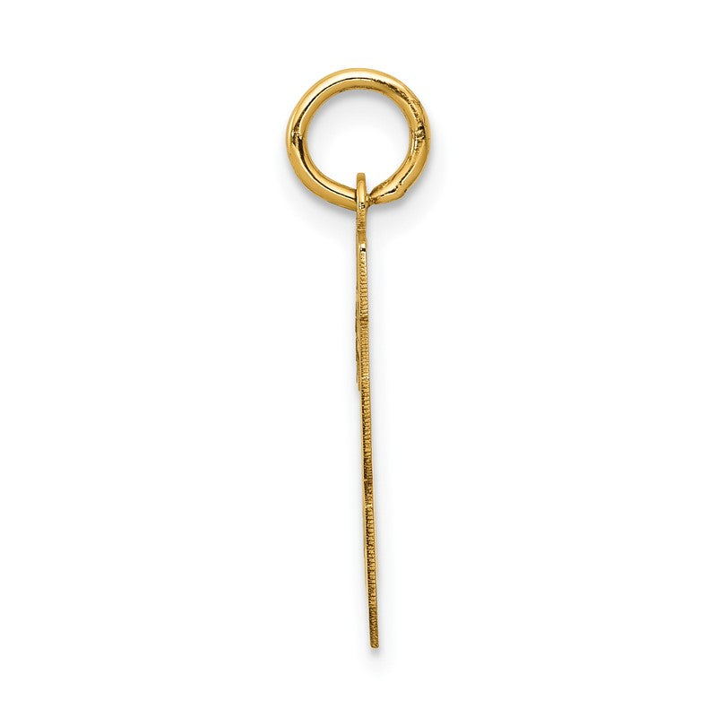 14k Small Satin Number 28 Charm LSS28