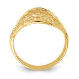14K Polished Filigree Ring D4739