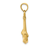 14k 3-D Anchor Pendant C3341