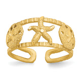 14k Starfish and Shells Toe Ring C2082