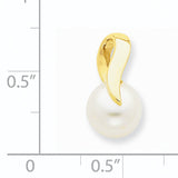 14k 8-9mm White Button Freshwater Cultured Pearl Slide Fits up to 3mm Regular/4mm Fancy or Reversible Omega XCH671
