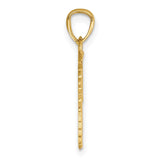 14k Two-Piece Break-Apart Diamond-cut Wings Pendant C4528
