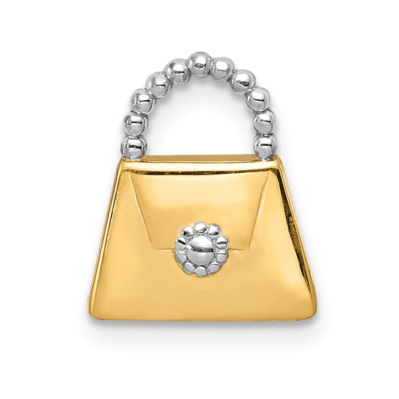 14K and White Rhodium Purse Chain Slide Pendant K5426
