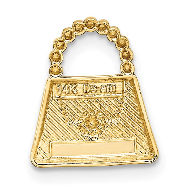 14K and White Rhodium Purse Chain Slide Pendant K5426