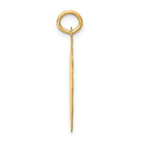 14k Polished and Satin Solid FIRST HOLY COMMUNION Scalloped Edge Round Disc Pendant XR366