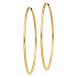 14k 1.5x51mm Polished Round Endless Tube Hoop Earrings XY1166