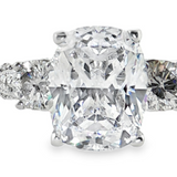 14k White Gold 3-Stone Semi-Mount Ring w/ 0.68ct Diamonds