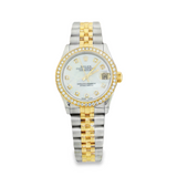Pre-Owned Lady's Two-Tone Rolex Datejust 31mm (1990) - Diamond Bezel & M.O.P. Dial