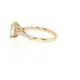 Yellow 14k Gold Hidden Halo Diamond Semi-Mount Ring | Size 6.5
