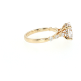 Yellow 14k Gold Hidden Halo Diamond Semi-Mount Ring | Size 6.5