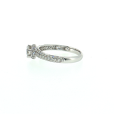 14K White Gold Diamond Halo Engagement Ring | 0.71 TCW