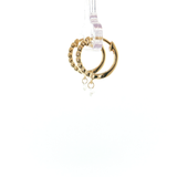 Lady's 14k Yellow Gold Dancing Diamond Huggie Earrings | 0.16ct